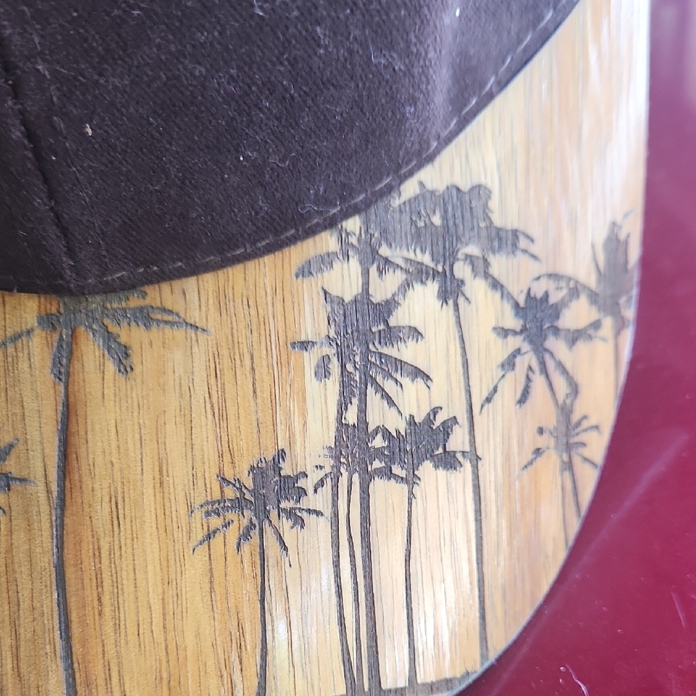 Brown and Tan Palm Tree Hat, Calabash - Picture 4 of 5